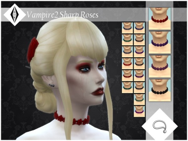  The Sims Resource: Sharp Roses Necklace by ALExIA483