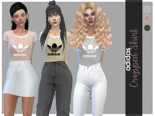  The Sims Resource: Cropped Shirt by cosimetics
