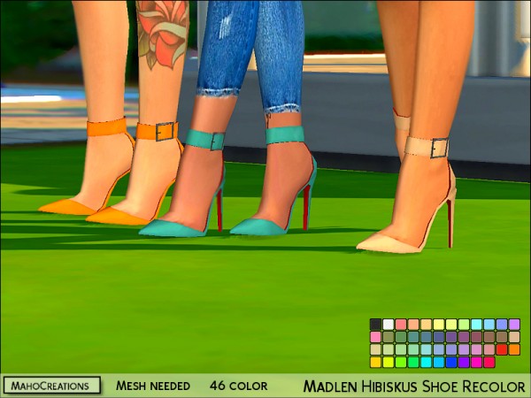  The Sims Resource: Madlen Hibiskus Shoe Recolored by MahoCreations