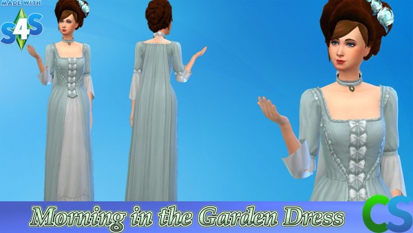  Simsworkshop: Palace Of Versailles   Morning in the Garden Dress by cepzid