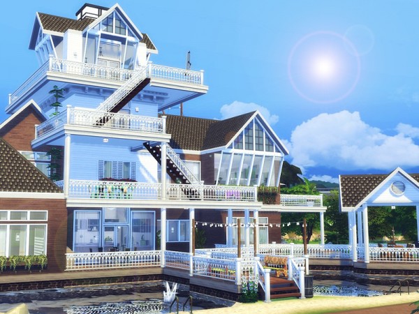  The Sims Resource: White Sail house by MychQQQ