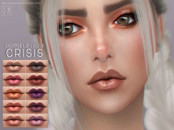  The Sims Resource: Crisis    Shimmer Lip Colour by Screaming Mustard