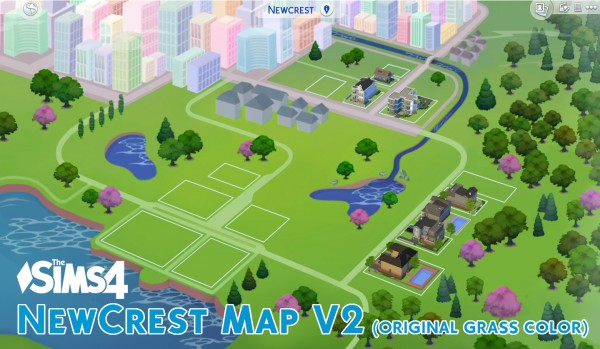  Mod The Sims: Newcrest Map Reimagined (Override) by MySimsFever