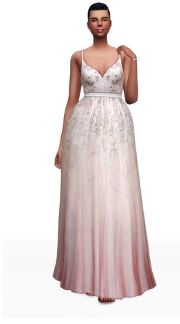  Rusty Nail: Soft Pink Embellished tulle gown dress