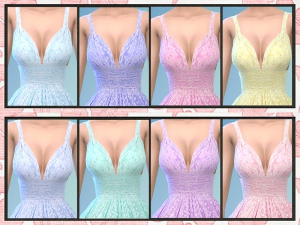  The Sims Resource: Short Full Bridesmaid Party Dress by Five5Cats