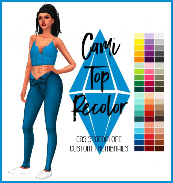  Simsworkshop: Cami Top Recolored by Sympxls