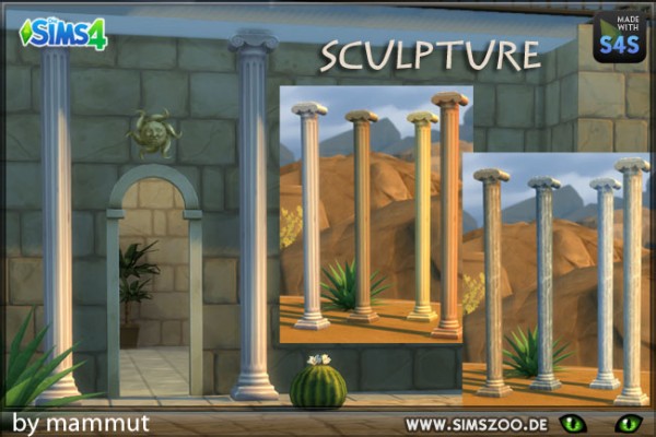 Blackys Sims 4 Zoo: Roman Column M by mammut