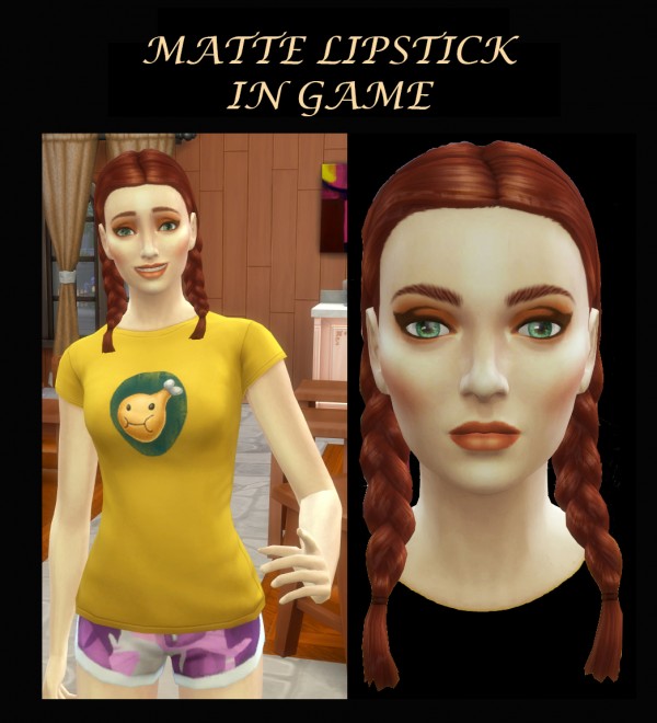  Mod The Sims: Matte Lipsticks in Cool and Warm Shades by Simmiller