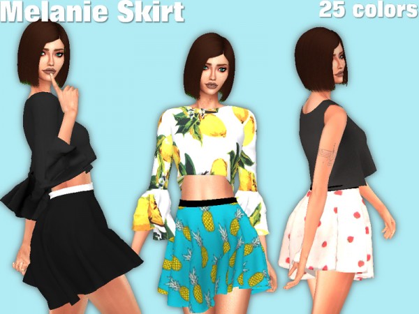  The Sims Resource: Melanie skirt by Sharareh