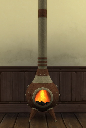  Simsworkshop: Heavy Brass Fireplace by BigUglyHag