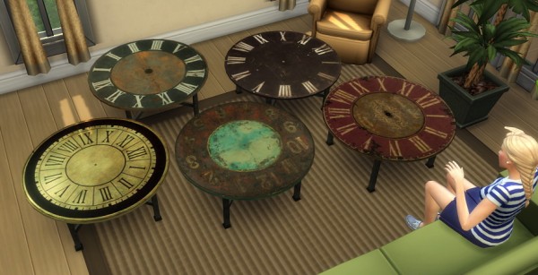  Simsworkshop: Clock Face Table By witheredlilies