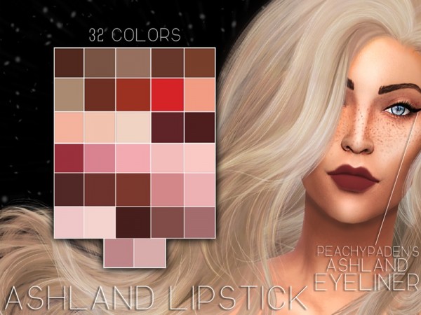  The Sims Resource: Ashland Matte Lipstick by Prxnce