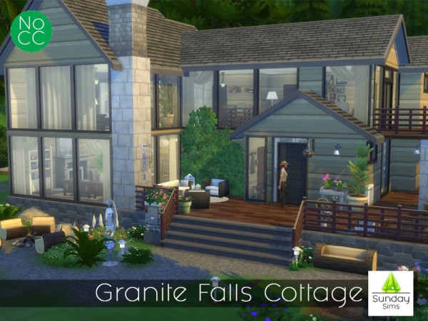  The Sims Resource: Granite Falls Cottage by SundaysimsSA