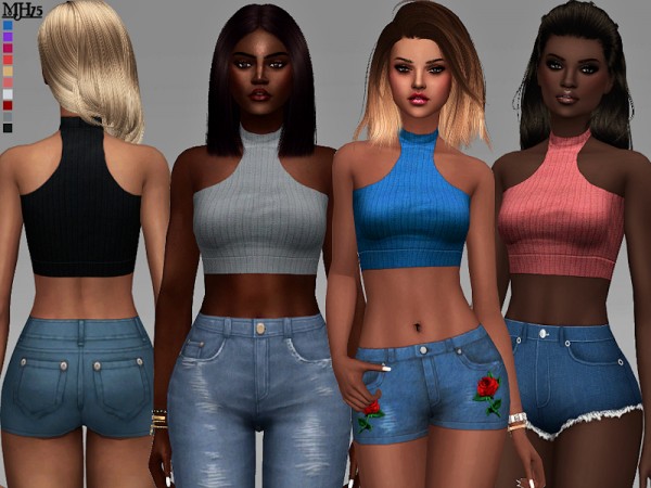  The Sims Resource: Ribbed Tops by Margeh 75