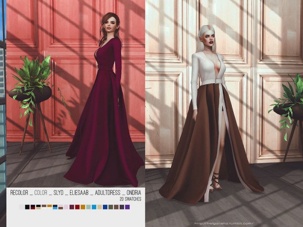  The Sims Resource: Dress Ondria recolored by HelgaTisha