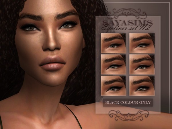  The Sims Resource: Eyeliner set N2 by SayaSims