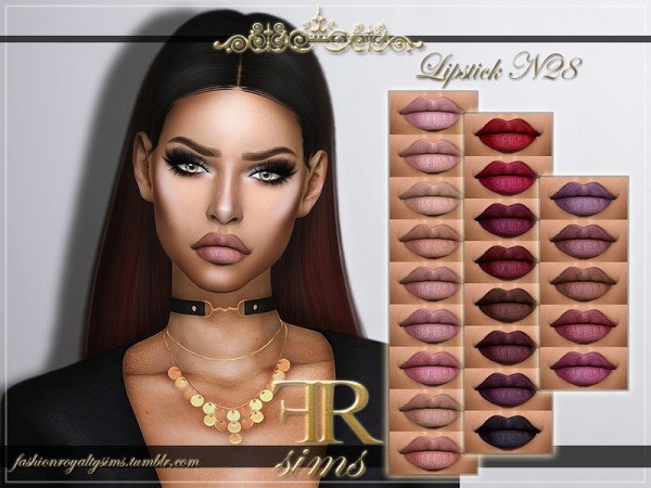  The Sims Resource: Lipstick N28 by FashionRoyaltySims
