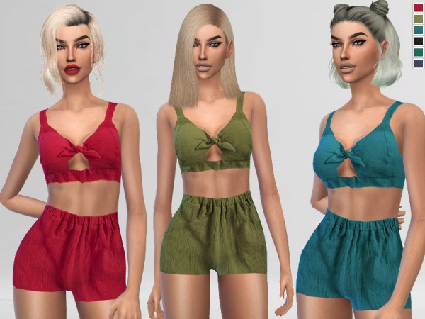  The Sims Resource: Cotton Sleepwear by Puresim
