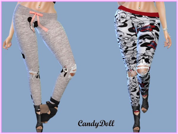  The Sims Resource: Minnie Mickey Leggings Set by CandyDolluk