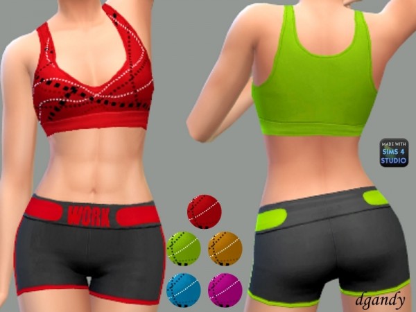  The Sims Resource: Work Athletic Short Set by dgandy