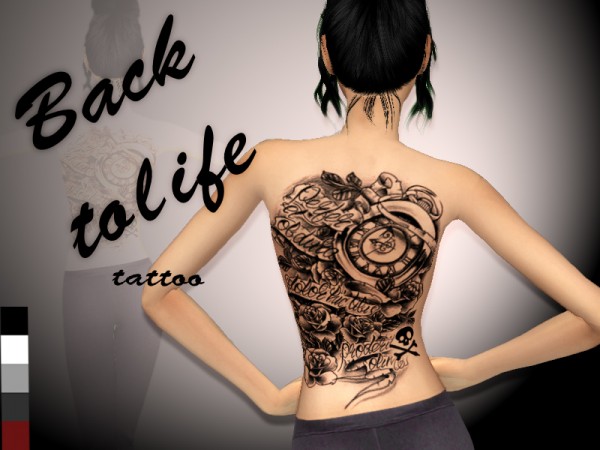  The Sims Resource: Back to life tattoo by Sharareh