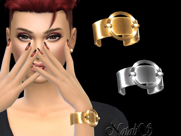  The Sims Resource: Ring Accented Cuff Bracelet by NataliS