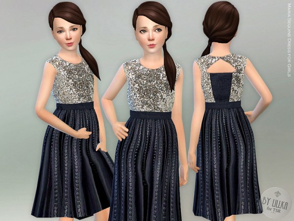  The Sims Resource: Maria Sequins Dress for Girls by lillka