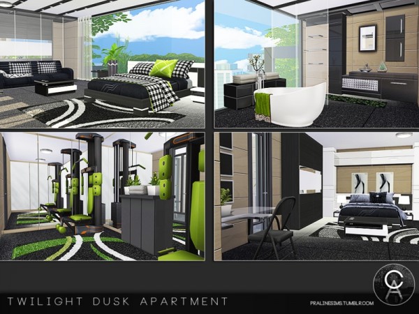  The Sims Resource: Twilight Dusk Apartment by Pralinesims