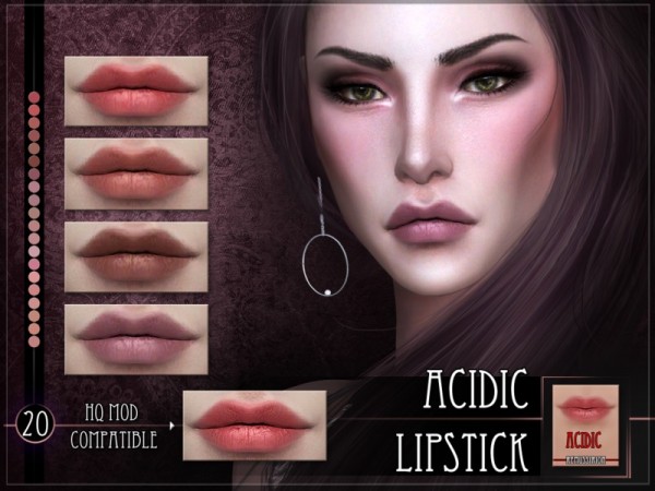  The Sims Resource: Acidic Lipstick by RemusSirion