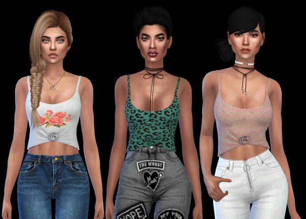 Leo 4 Sims: Delrose top recolored