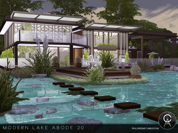  The Sims Resource: Modern Lake Abode by Pralinesims