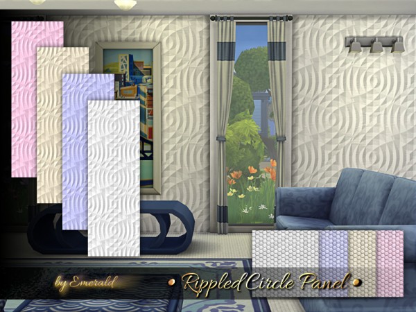  The Sims Resource: Rippled Circle Panel by emerald