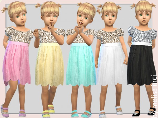  The Sims Resource: Toddler Sequin Dress by melisa inci