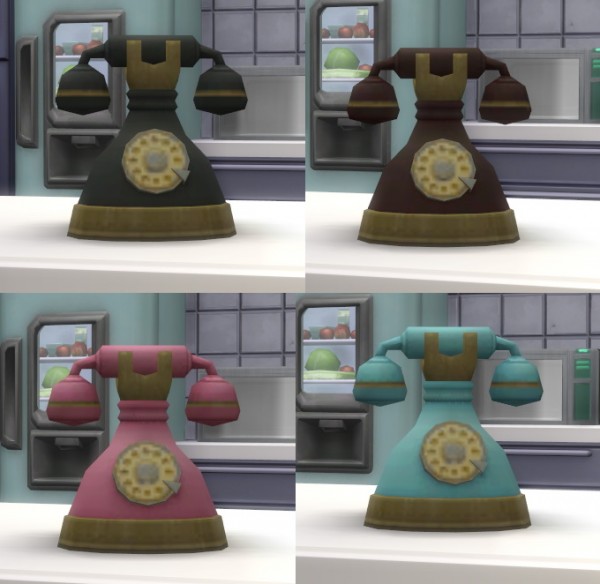  Simsworkshop: Vintage Rotary Phone by BigUglyHag