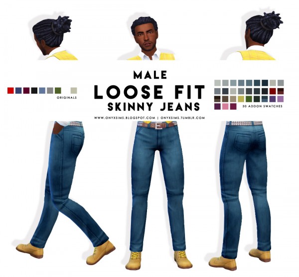 Onyx Sims: Male Loose Fit Skinny Jeans