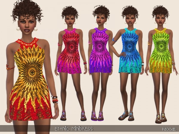  The Sims Resource: Ethnic Minidress by Paogae