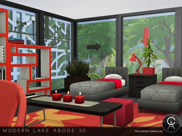  The Sims Resource: Modern Lake Abode by Pralinesims