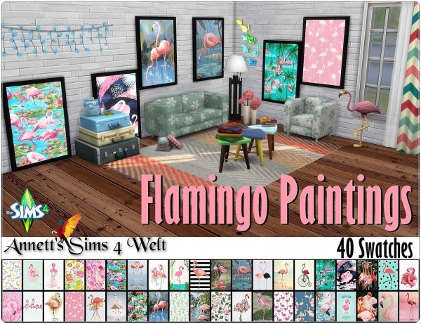  Annett`s Sims 4 Welt: Flamingo Paintings