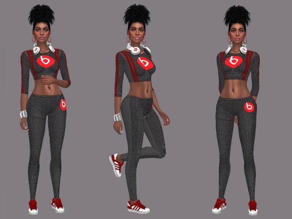  The Sims Resource: Beats Outfit by MartyP