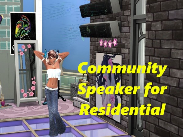  Mod The Sims: Community Speaker for Residential by RevyRei