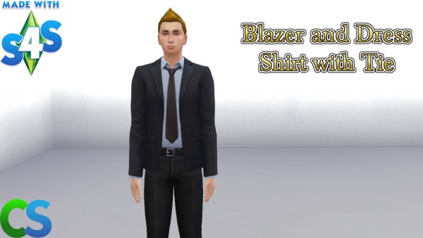  Simsworkshop: Blazer and Dress Shirt with Tie by cepsid