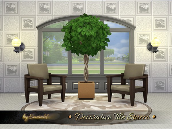  The Sims Resource: Decorative Tile Stucco by emerald