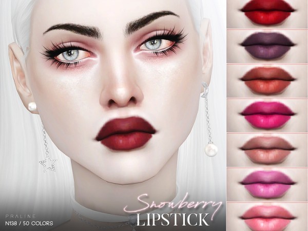  The Sims Resource: Snowberry Lipstick N138 by Pralinesims