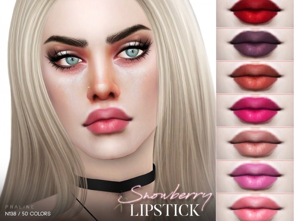  The Sims Resource: Snowberry Lipstick N138 by Pralinesims