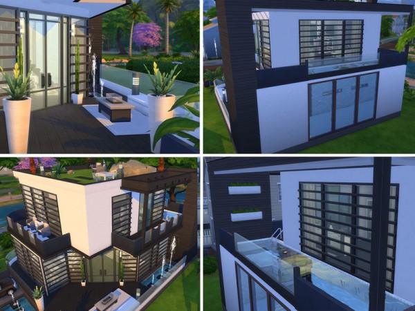  The Sims Resource: Intense Black house by SundaysimsSA