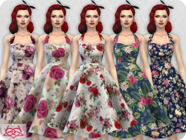  The Sims Resource: Sarah dress recolor 1 by Colores Urbanos
