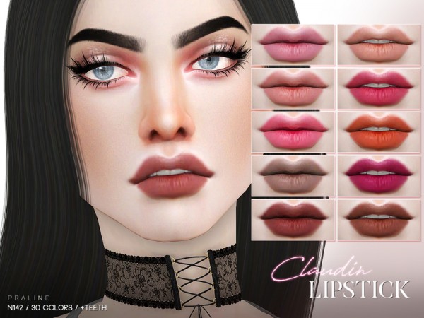  The Sims Resource: Claudin Lipstick N142 by Pralinesims