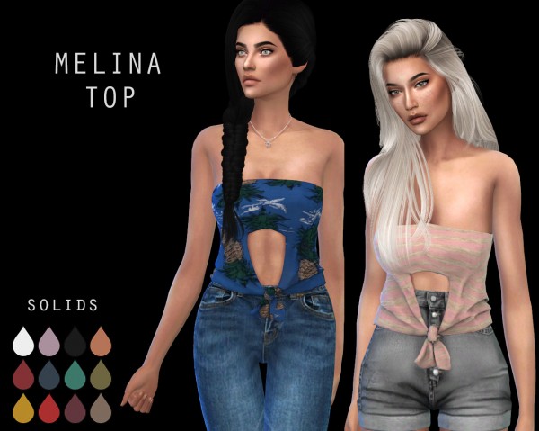 Leo 4 Sims: Melina top recolored
