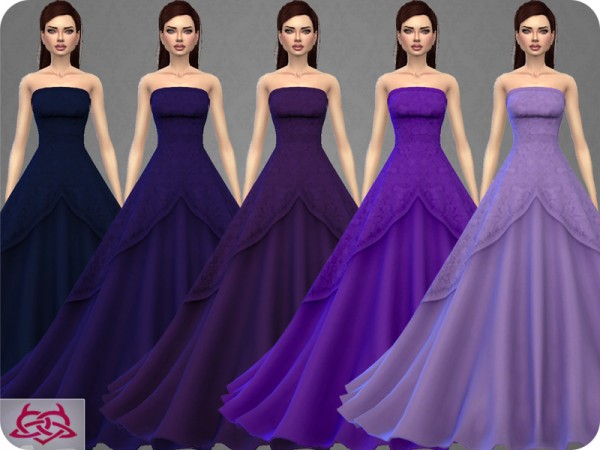  The Sims Resource: Wedding Dress 9 recolor 1 by Colores Urbanos