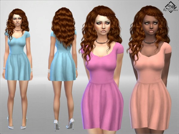 The Sims Resource: Floral Season Dress by Devirose • Sims 4 Downloads